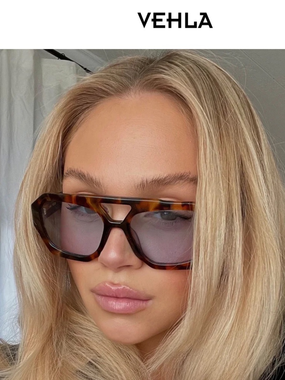 VEHLA River Tortoiseshell Frame Sunglasses with Brown Lenses